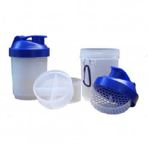 Mini Protein Shaker With Powder And Tablet Compartments